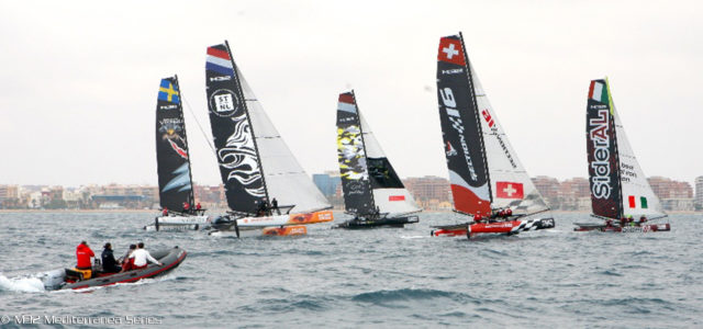 M32 Mediterranean Series, Section 16 leads in Valencia