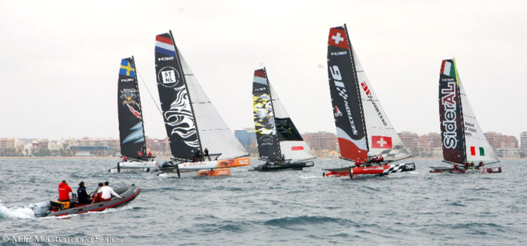 M32 Mediterranean Series, Section 16 leads in Valencia